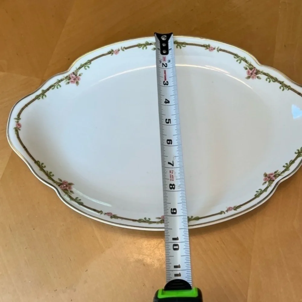 Vintage Theodore Havilland France Oval Platter Petite Rose Pattern